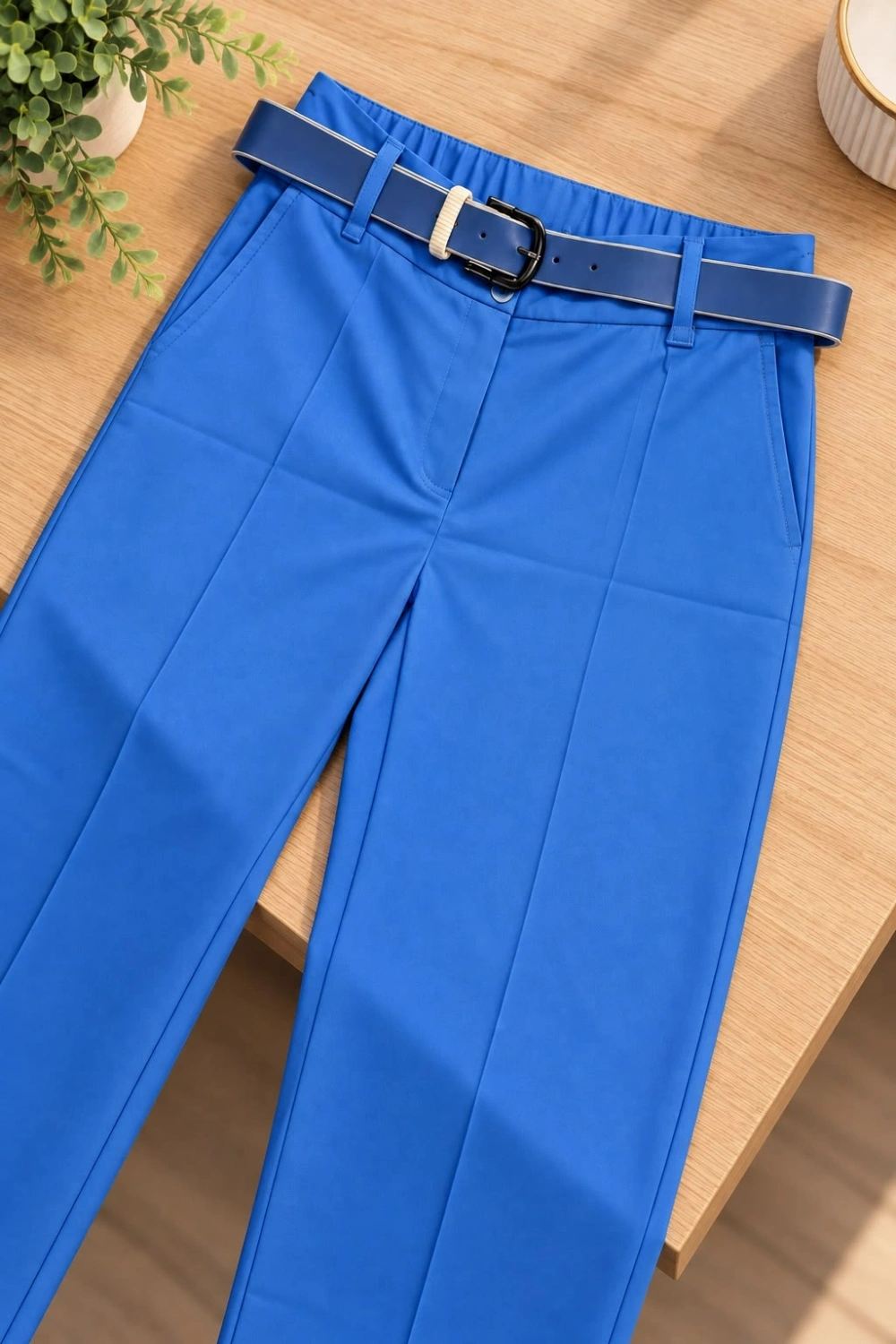 Ocean Kemerli Pantolon İndigo