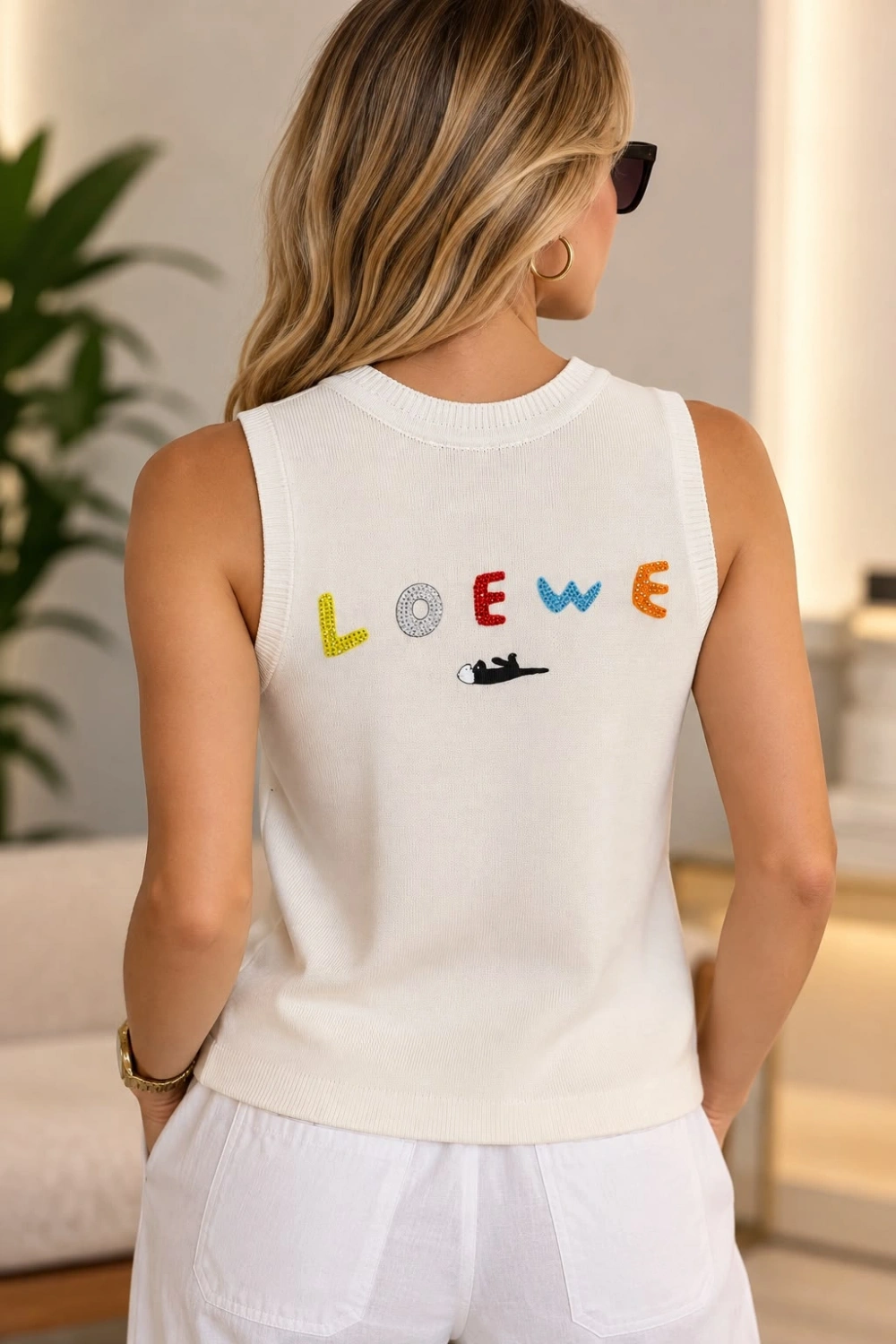 Taşlı Mini Lemur Bluz Bej