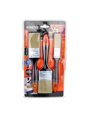 3 Pcs - No:1 İnç / 1.5 İnç / 2 İnç  Kestirme Fırça Set Roz