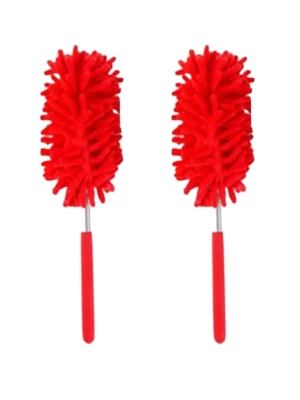 Mikrofiber Başlıklı Teleskobiktoz Alma Püskülü Duster - Büyük Boy Roz