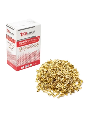 Sarı Kablo Pabuç (tks-1d) 6.3 Dişi Terminal Paketi (300lük) Paket Fiyatı Roz
