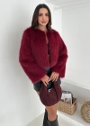 Kısa Kürk Ceket Bordo