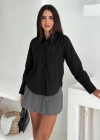 Balon Kol Gömlek Siyah