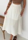 Beli Garnili Etek Beyaz