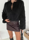 Kısa Kürk Ceket Siyah