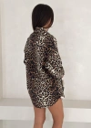 Leopar Desen Gabardin Gömlek