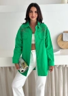 Taş Detaylı Gömlek Yeşil