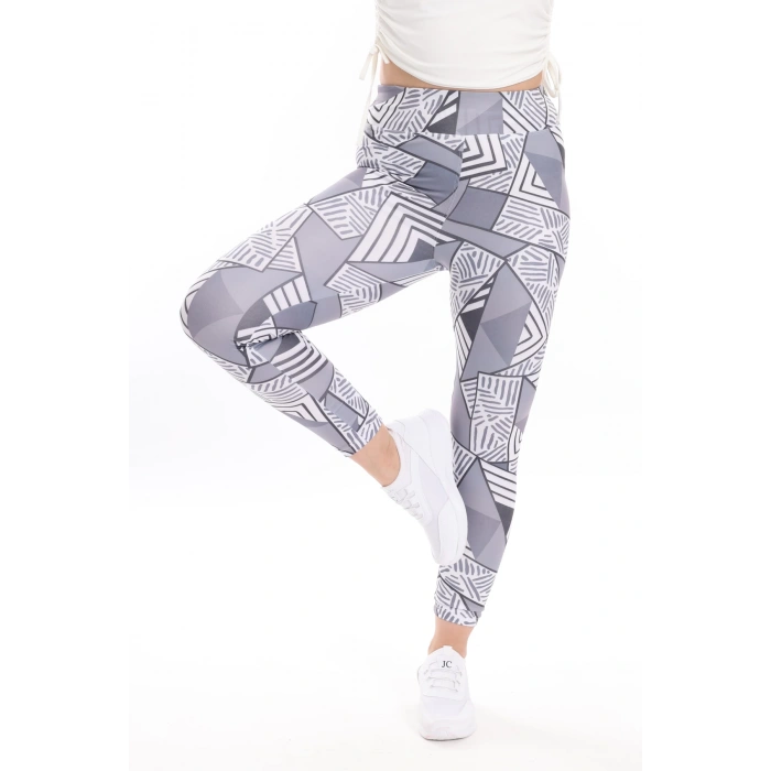 Kadın Beli Lastikli Dijital Baskılı Toparlayıcı Tayt