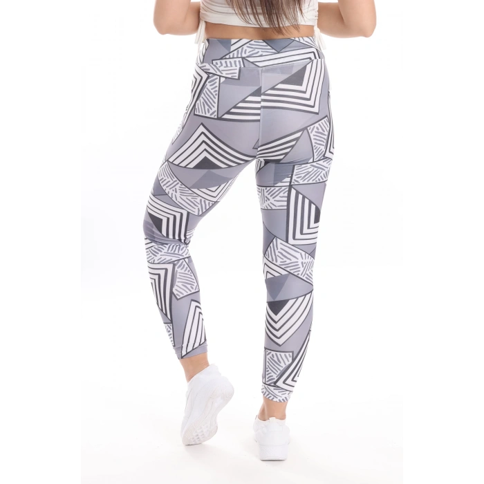 Kadın Beli Lastikli Dijital Baskılı Toparlayıcı Tayt