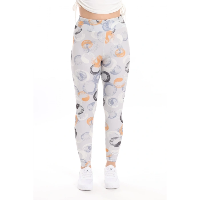 Kadın Beli Lastikli Dijital Baskılı Toparlayıcı Tayt