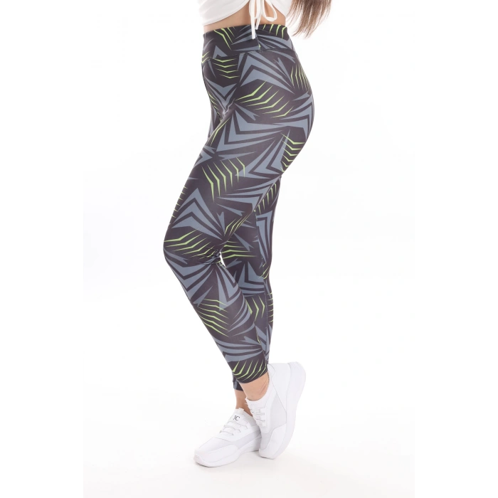 Kadın Beli Lastikli Dijital Baskılı Toparlayıcı Tayt