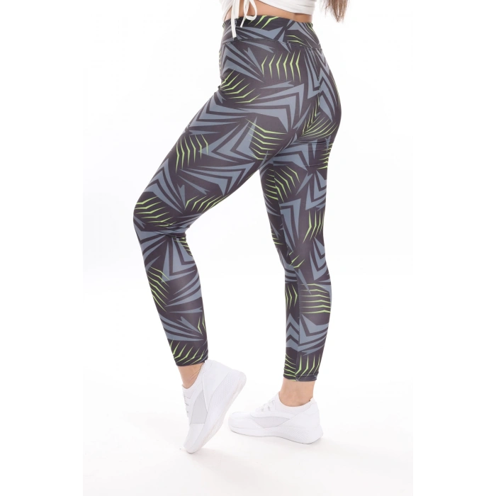 Kadın Beli Lastikli Dijital Baskılı Toparlayıcı Tayt