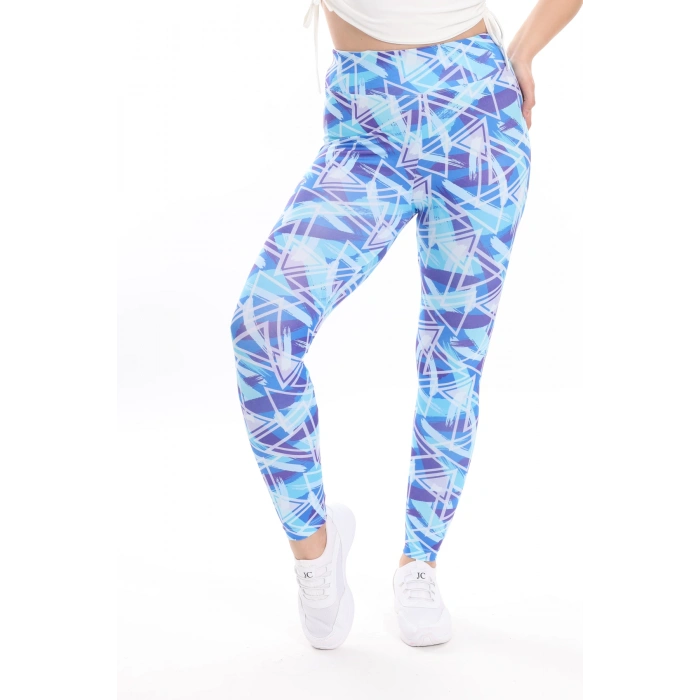 Kadın Beli Lastikli Dijital Baskılı Toparlayıcı Tayt