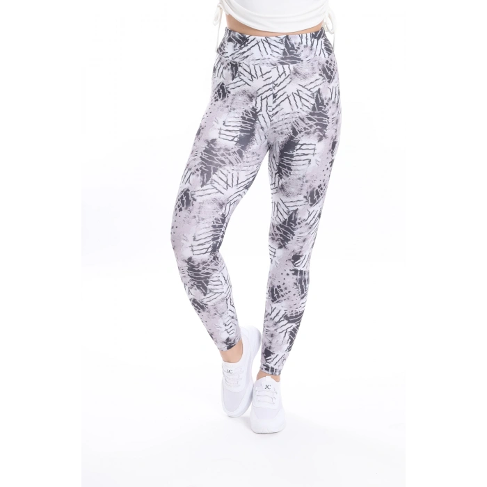 Kadın Beli Lastikli Dijital Baskılı Toparlayıcı Tayt