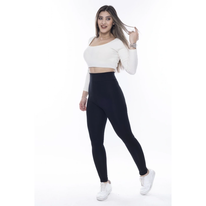 Kadın Beli Lastikli Toparlayıcı Tayt