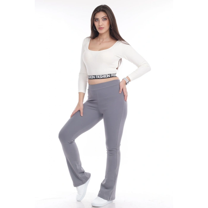 Kadın Beli Lastikli Toparlayıcı İspanyol Paça Tayt