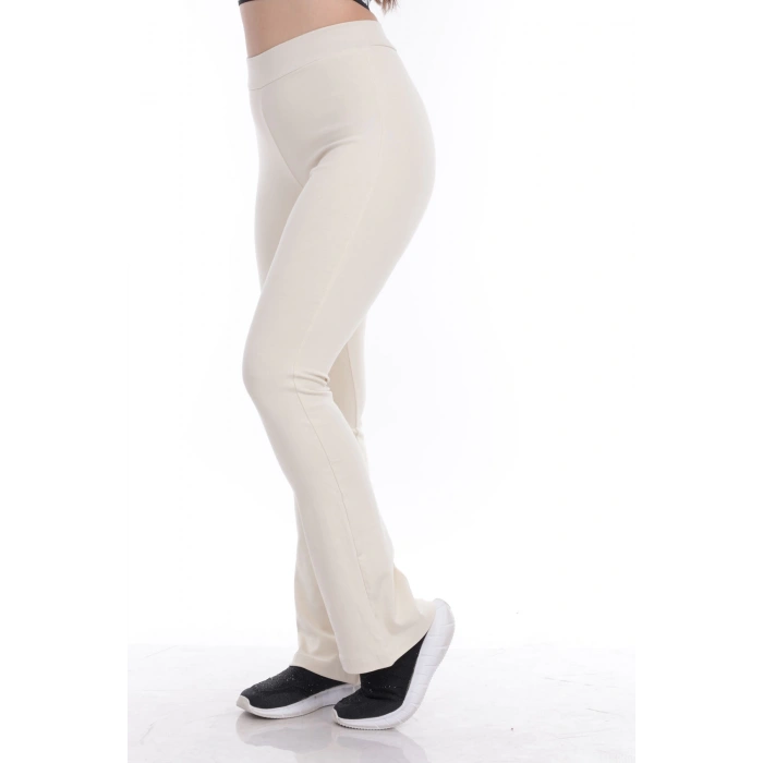 Kadın Beli Lastikli Toparlayıcı İspanyol Paça Büyük BedenTayt