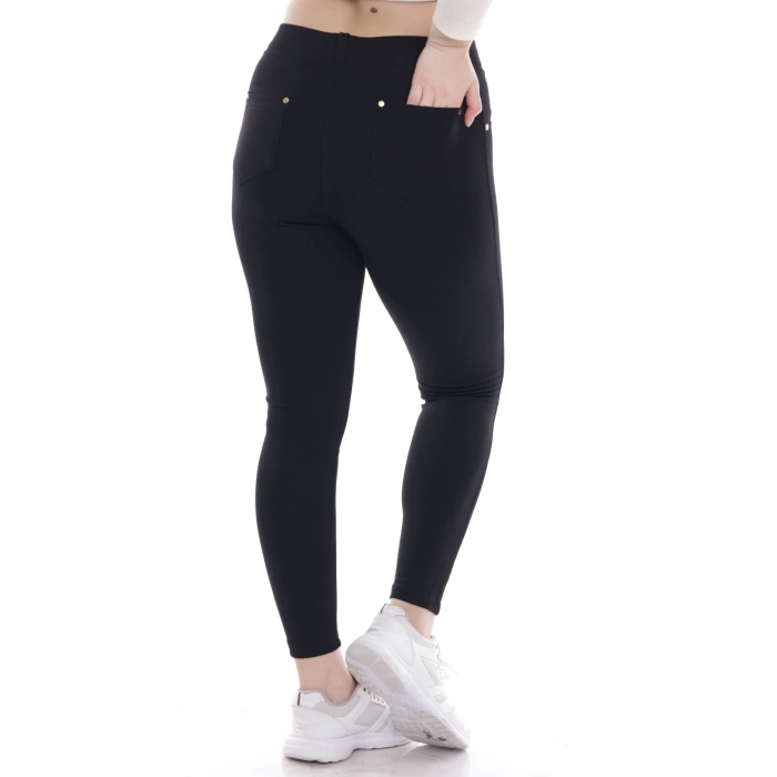 Kadın Cep Detaylı Büyük Beden Tayt Pantolon