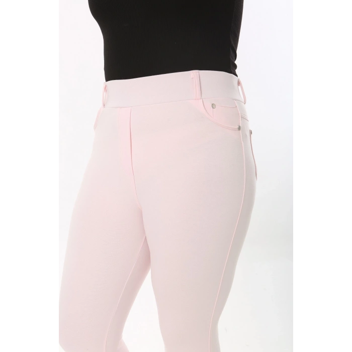 Kadın Cep Detaylı Büyük Beden Tayt Pantolon