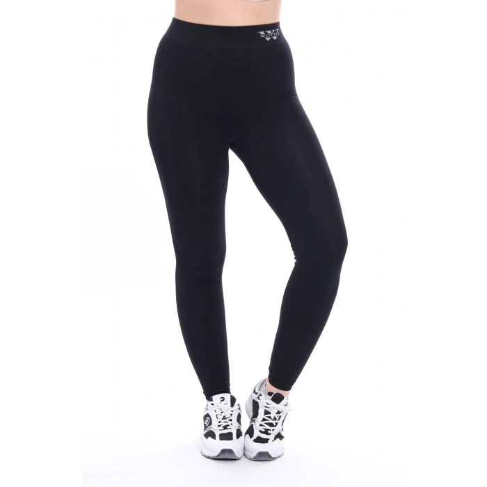 Kadın W İşlemeli Kemer Detaylı Toparlayıcı Tayt