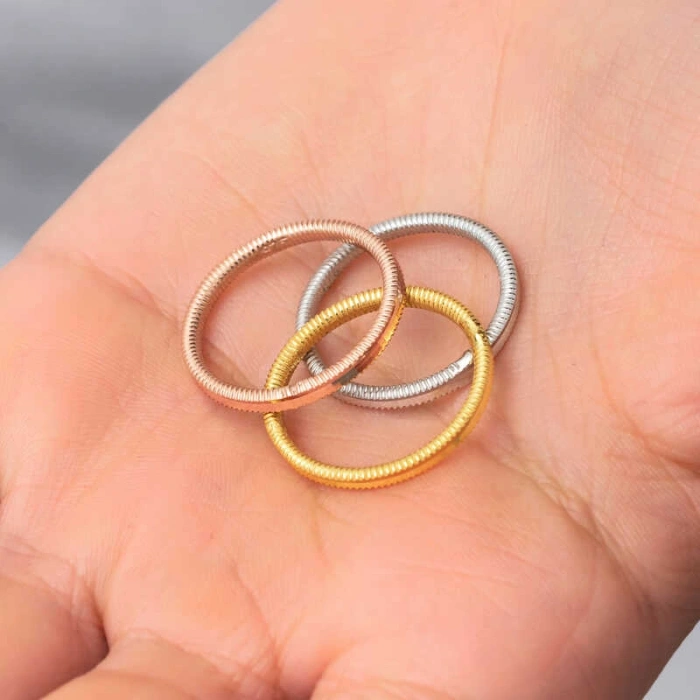 Kadın Gümüş 3 Renk Ajda Kadın Yüzük