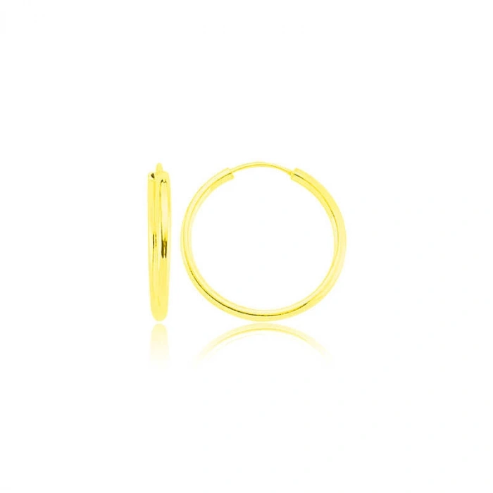 Kadın ​Gümüş Altın Kaplama Halka Küpe