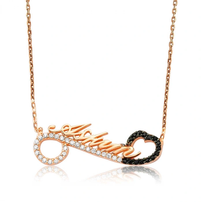 Kadın Gümüş Aşkım Yazılı Bayan Kalpli Kolye