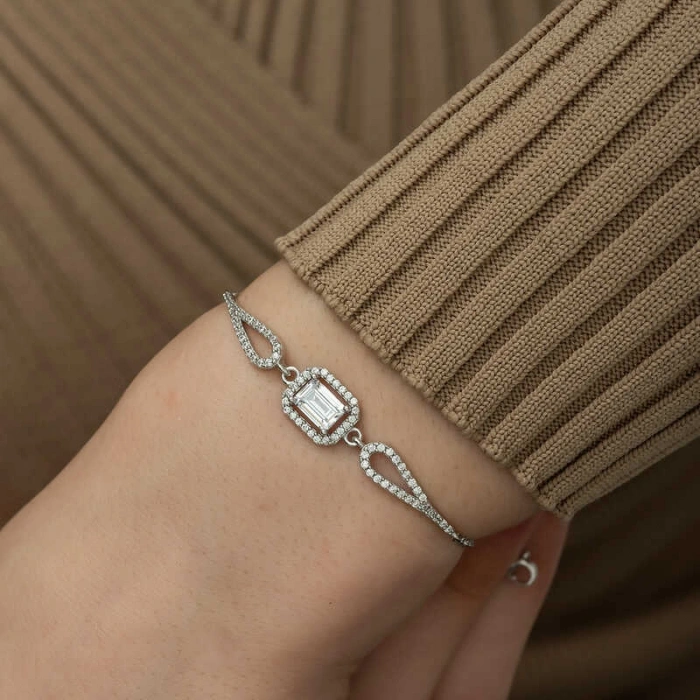 Kadın Gümüş Baget Bileklik