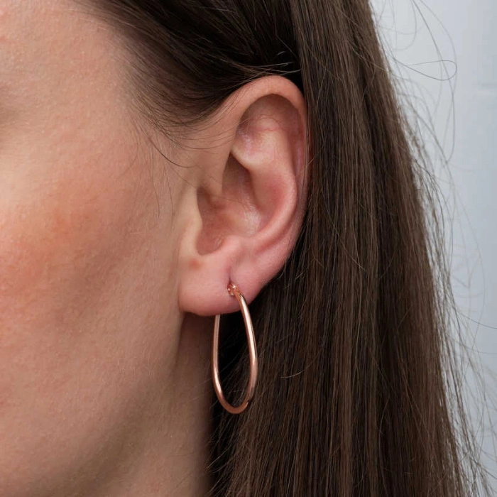 Kadın Gümüş Damla Halka Küpe