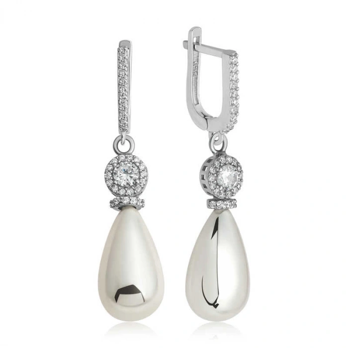 Kadın Gümüş Damla İnci Kadın Küpe