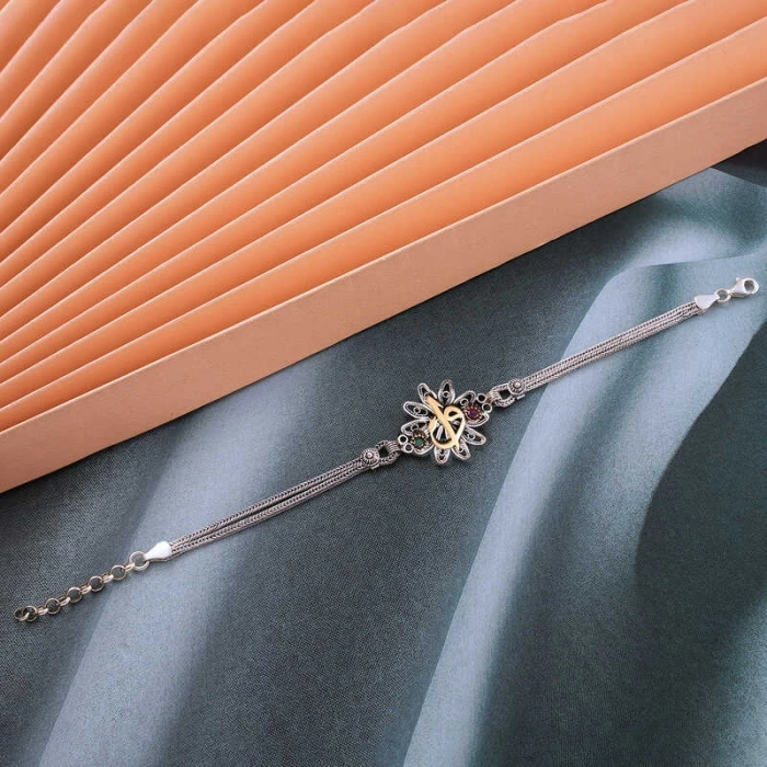 Kadın Gümüş Elif Vav Otantik Kadın Bileklik