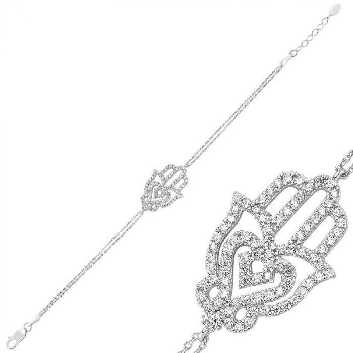 Kadın Gümüş Fatma Ana Eli Bayan Bileklik