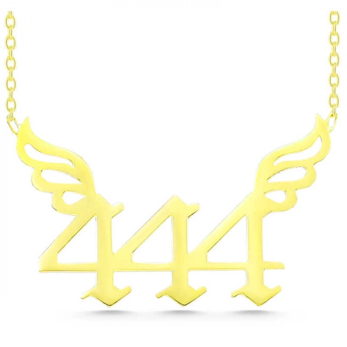 Kadın Gümüş Gold 444 Melek Sayısı Kadın Kolye