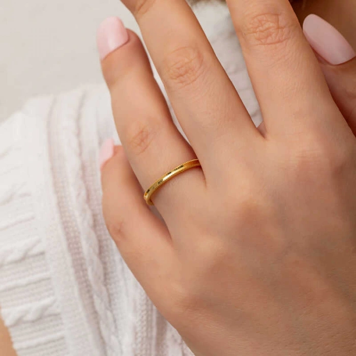 Kadın Gümüş Gold Ajda Kadın Yüzük