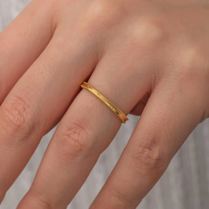 Kadın Gümüş Gold Ajda Kadın Yüzük