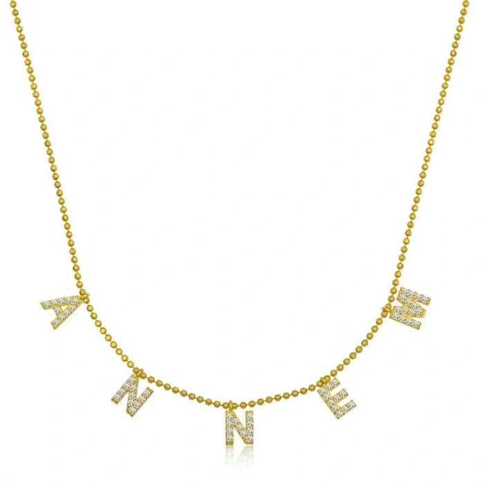 Kadın ​Gümüş Gold Annem Yazılı Bayan Kolye