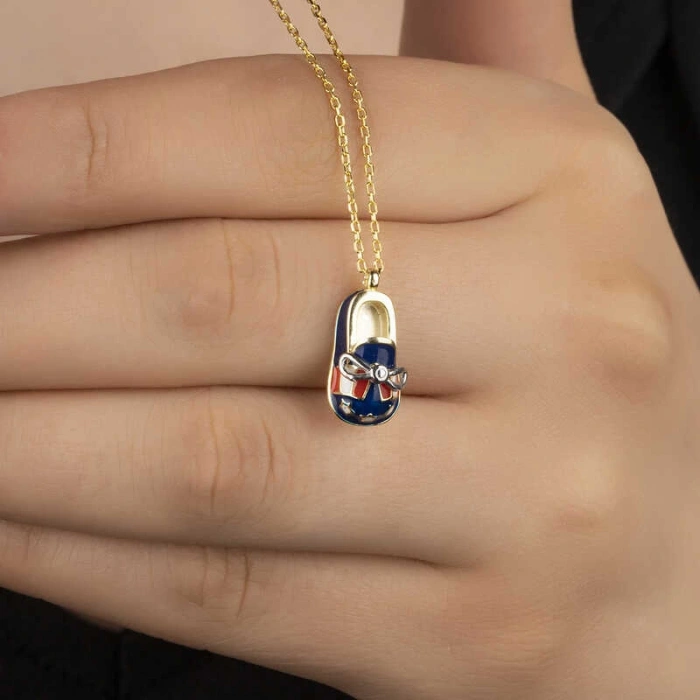 Kadın Gümüş Gold Erkek Çocuk Pabuç Kadın Kolye