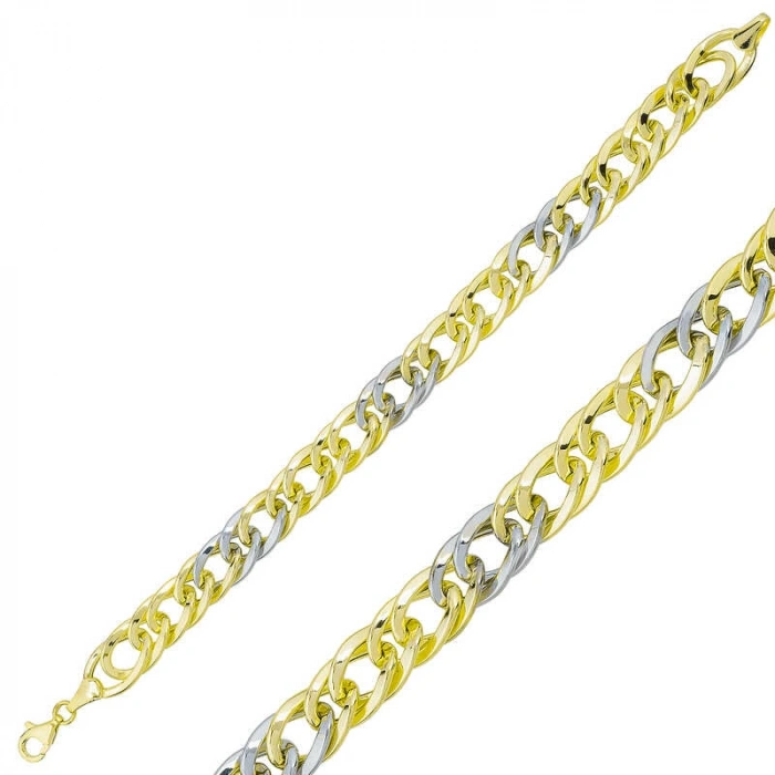 Kadın ​Gümüş İki Renkli Zincir Bileklik