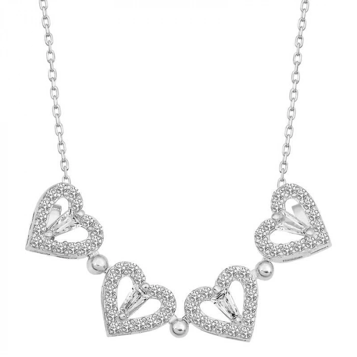 Kadın Gümüş Kalpli Açılabilen Yonca Kadın Kolye