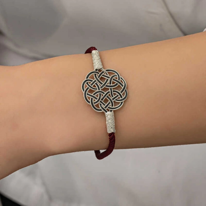 Kadın Gümüş Kazaziye Örgü Bileklik