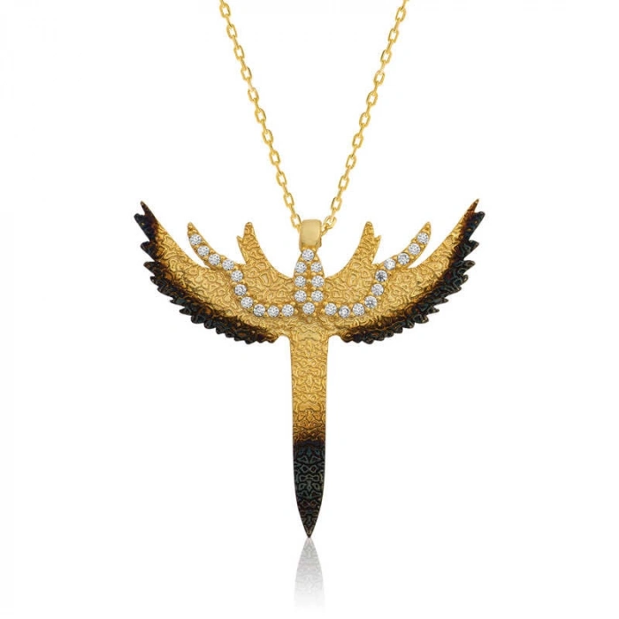 Kadın Gümüş Kılıç Bayan Kolye