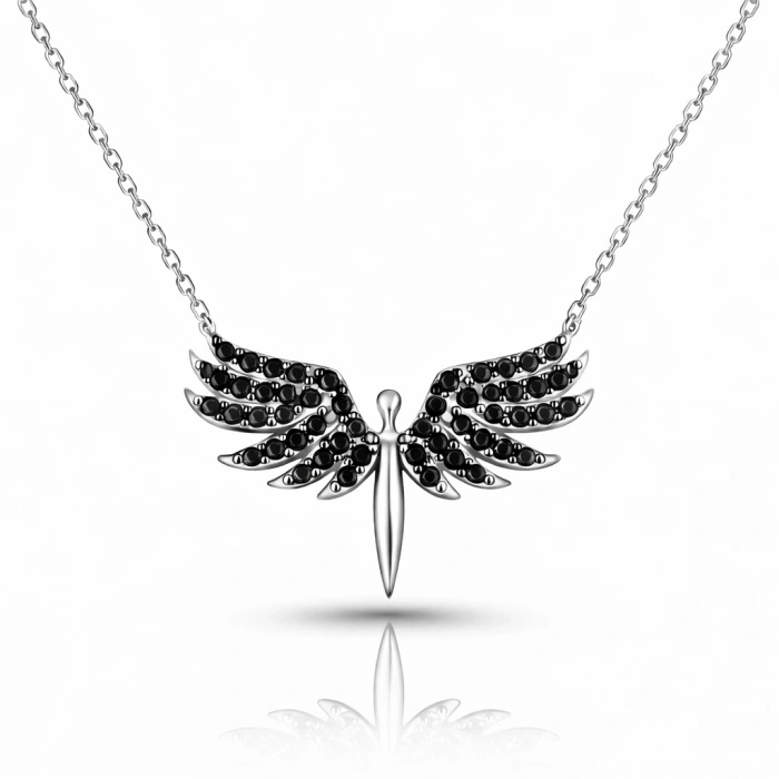 Kadın Gümüş Mikail Meleği Bayan Kolye