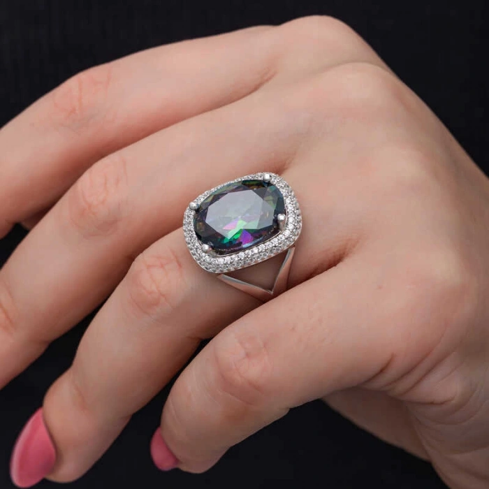 Kadın Gümüş Mistik Taşlı Kadın Yüzük