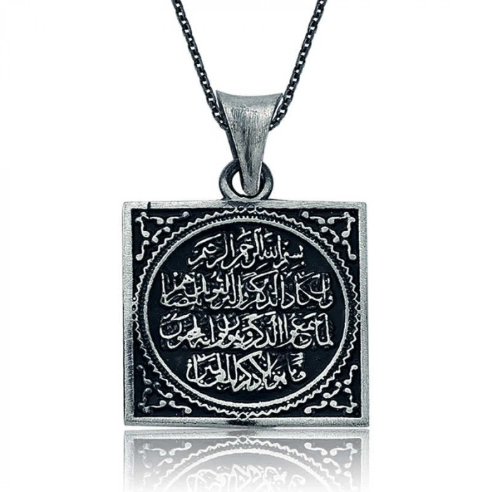 Kadın Gümüş Nazar Duası Bayan Kolye