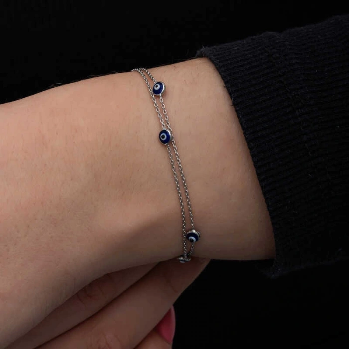 Kadın Gümüş Nazar Kadın Bileklik