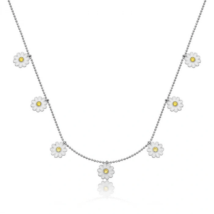 Kadın Gümüş Papatya Şans Kadın Kolye