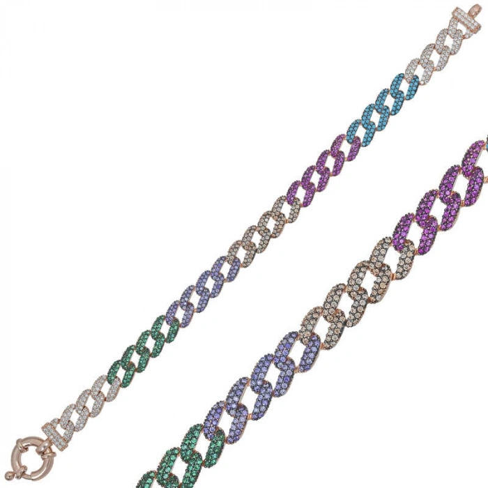 Kadın Gümüş Renkli Taşlı Gurmet Bayan Bileklik