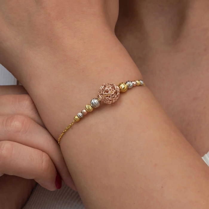 Kadın Gümüş Renkli Top Dorika Kadın Bileklik