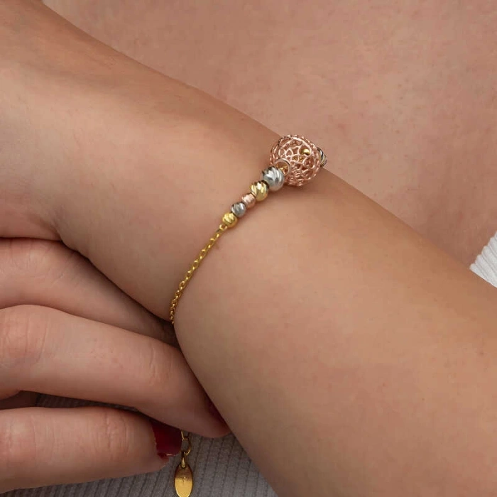 Kadın Gümüş Renkli Top Dorika Kadın Bileklik