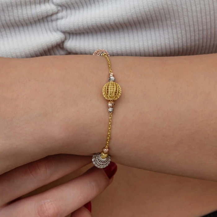 Kadın Gümüş Renkli Toplu Dorika Kadın Bileklik